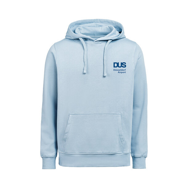 DUS-Hoodie Unisex mit Logo und Personalisierung / Hellblau / Vorbestellung bis KW 38