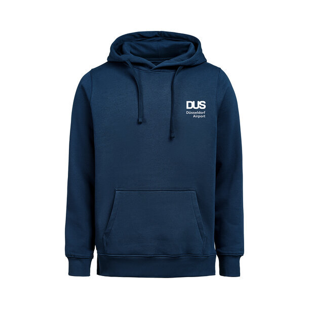 DUS-Hoodie Unisex mit Logo und Personalisierung / Dunkelblau / Vorbestellung bis KW 38