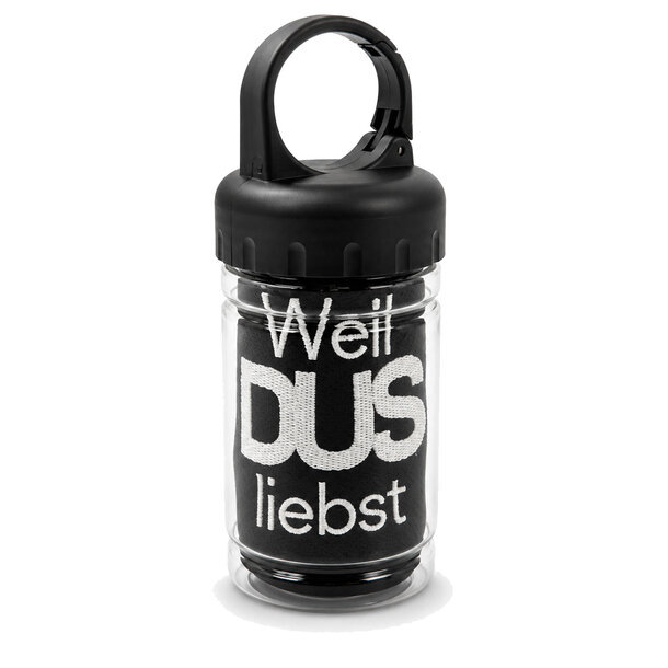 DUS-Kühlhandtuch mit Dose „Weil DUS liebst“
